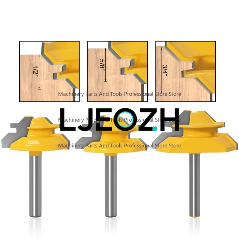 1/2 Shank 1/4 Shank 45 Degree Mortise Cutter Woodworking Puzzle Wood Milling Cutter Line Cutter Right
