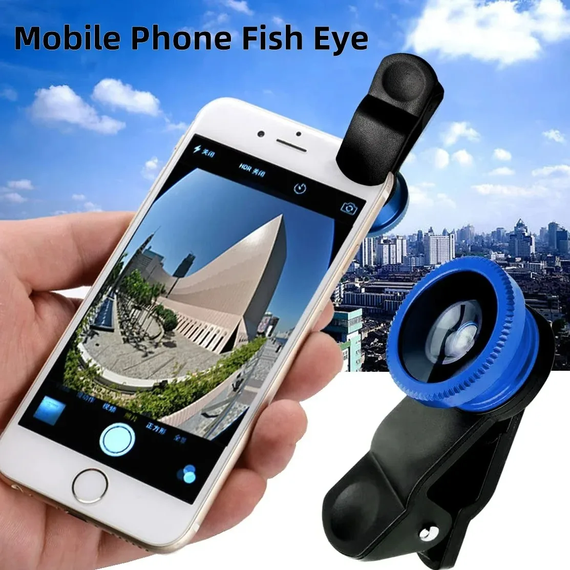 

Lightweight Fish Eye Lens Wide Angle Macro Smartphone Fisheye Lens Zoom For Universal Iphone Samsung Fish Eye+ Wide Angle+Macro