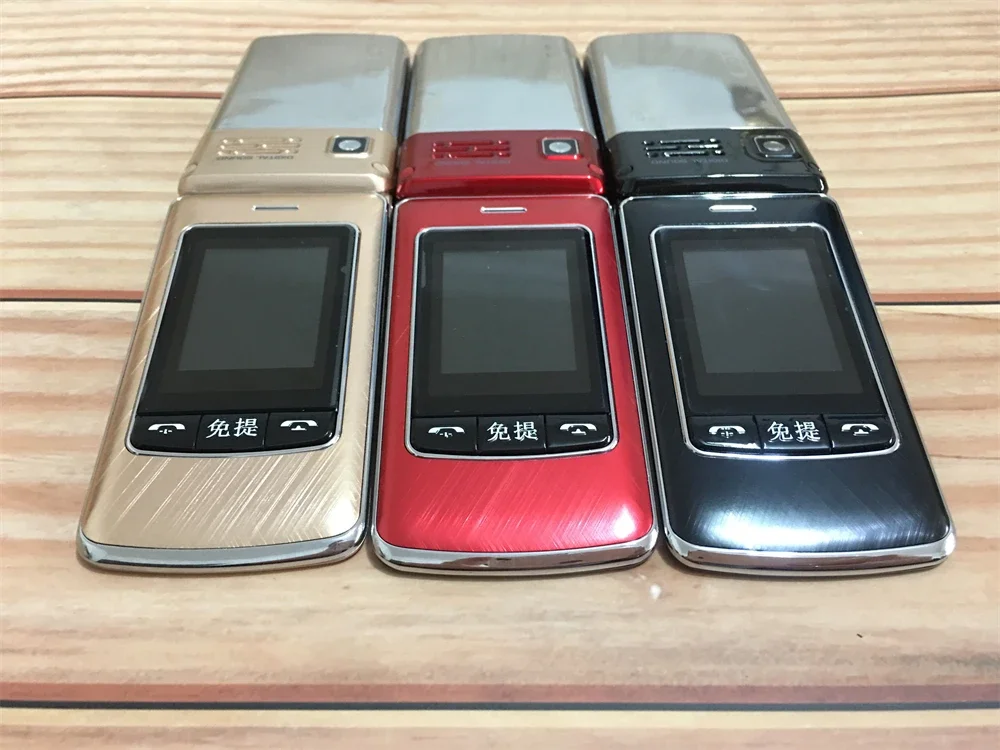 Flip Mobile Phone, Dual Display,Dual Sim Card,MP3,Metal Rear Cover,Torch,3000mAh, Cheap Clamshell, 2.4 Inch + 1.8 Inch