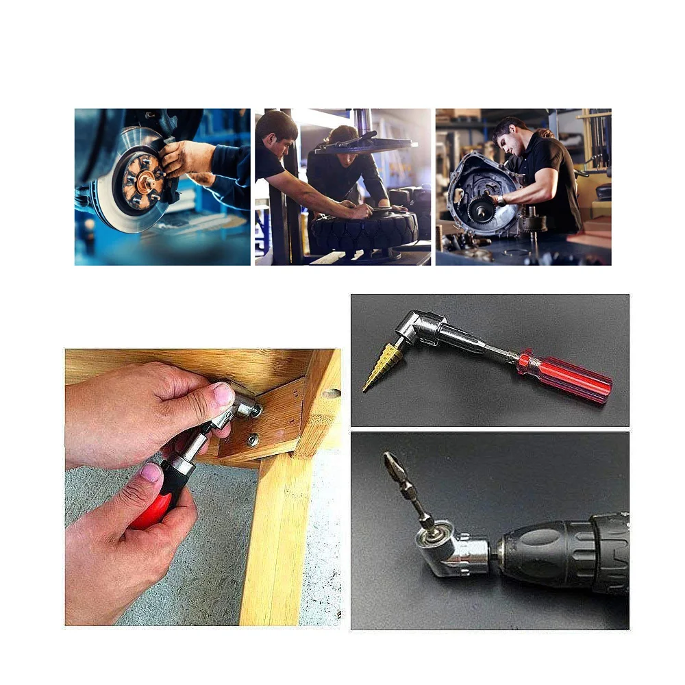 105 Degree Angle Extension Screw Driver Socket Holder Adapter Adjustable Bits Nozzles for Screwdrivers Bit Right Tools