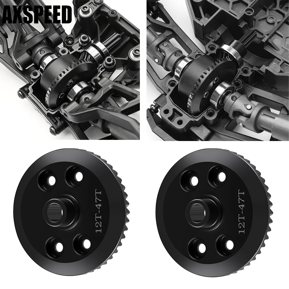 AXSPEED Steel Diff Gear 42T + 12T تروس نقل تفاضلية لـ 1/16 Traxxas Mini Maxx 1/5 traxxas X-MAXX (big X) RC الزاحف #1