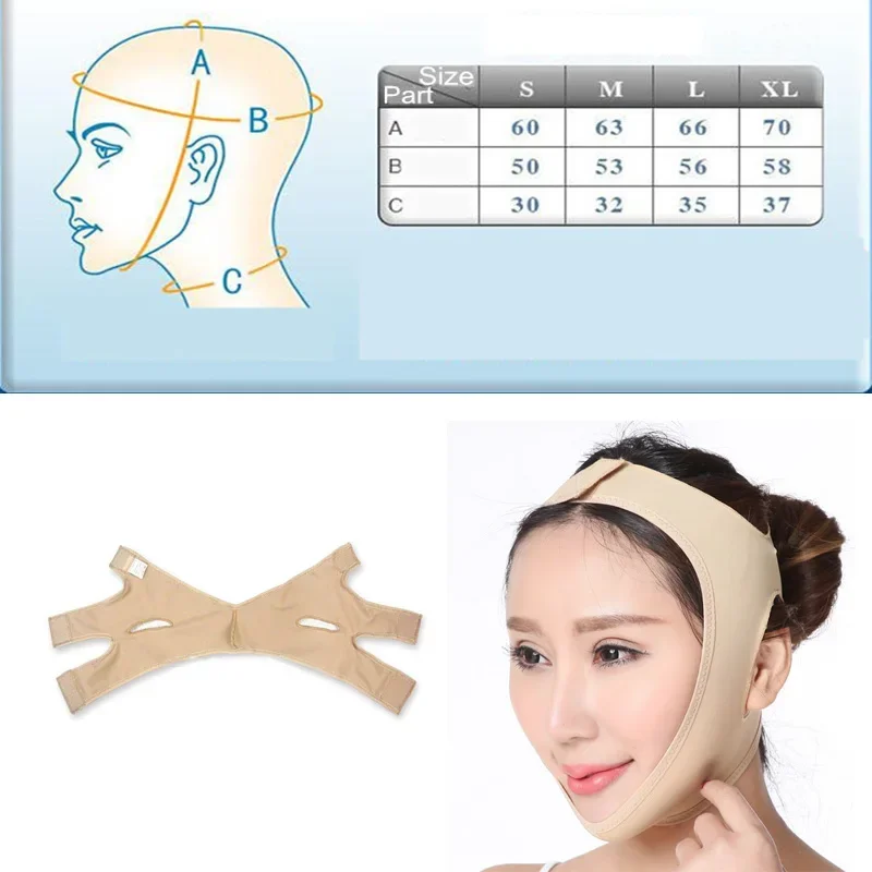 페이스 V 셰이퍼 페이셜 슬리밍 붕대, 릴렉스 리프트 업 벨트 모양 리프트, 이중 턱 감소, 페이스 싱닝 밴드, 마사지 슬리머