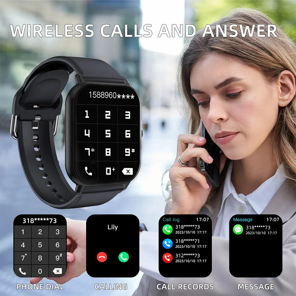 LAXASFIT Smartwatch Bluetooth Talk Custom Dial 100+ Спортивные Режимы Heart Rate Monitor Мода Smartwatch Мужчины Женщины Праздничный Подарок