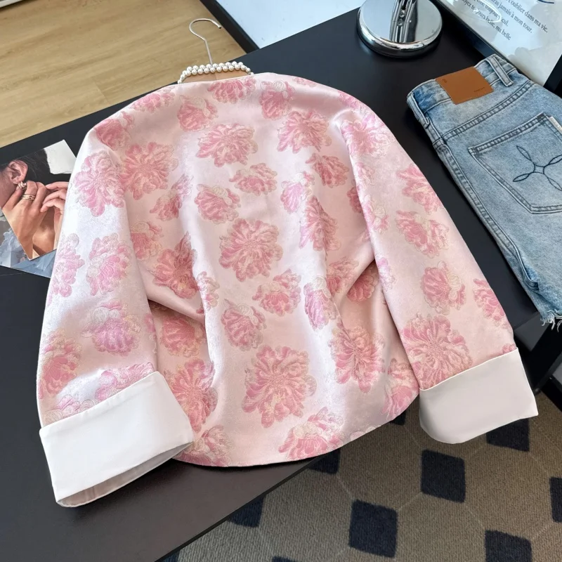 New Chinese Style Heavy Embroidery Long Sleeve Jacket Improved National Button Personality Tang Costume Autumn New Arrival
