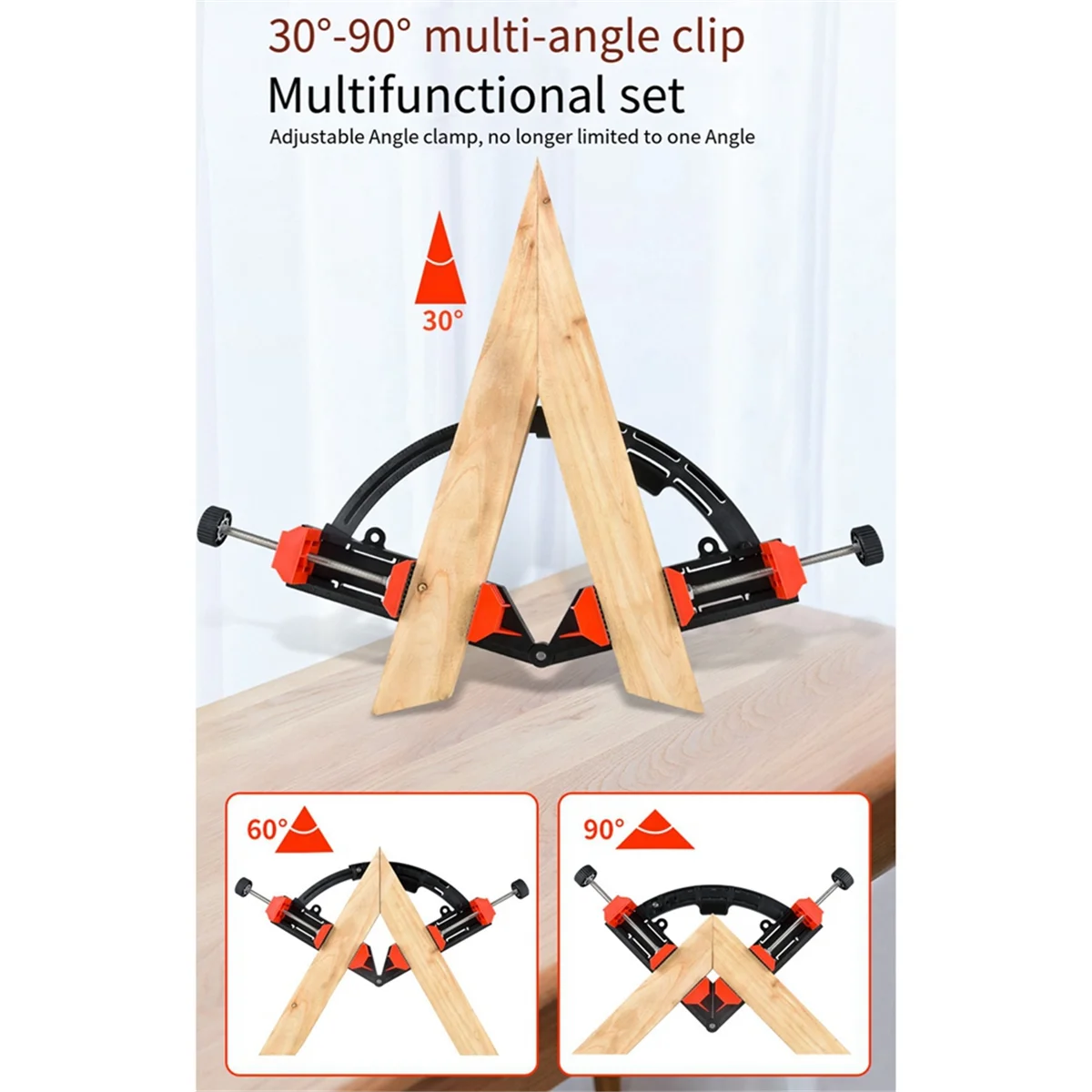 Woodworking Angle Clamp 30-90 Degrees Adjustable Home Right-Angle Fixing Tool Right-Angle Clamp image 5
