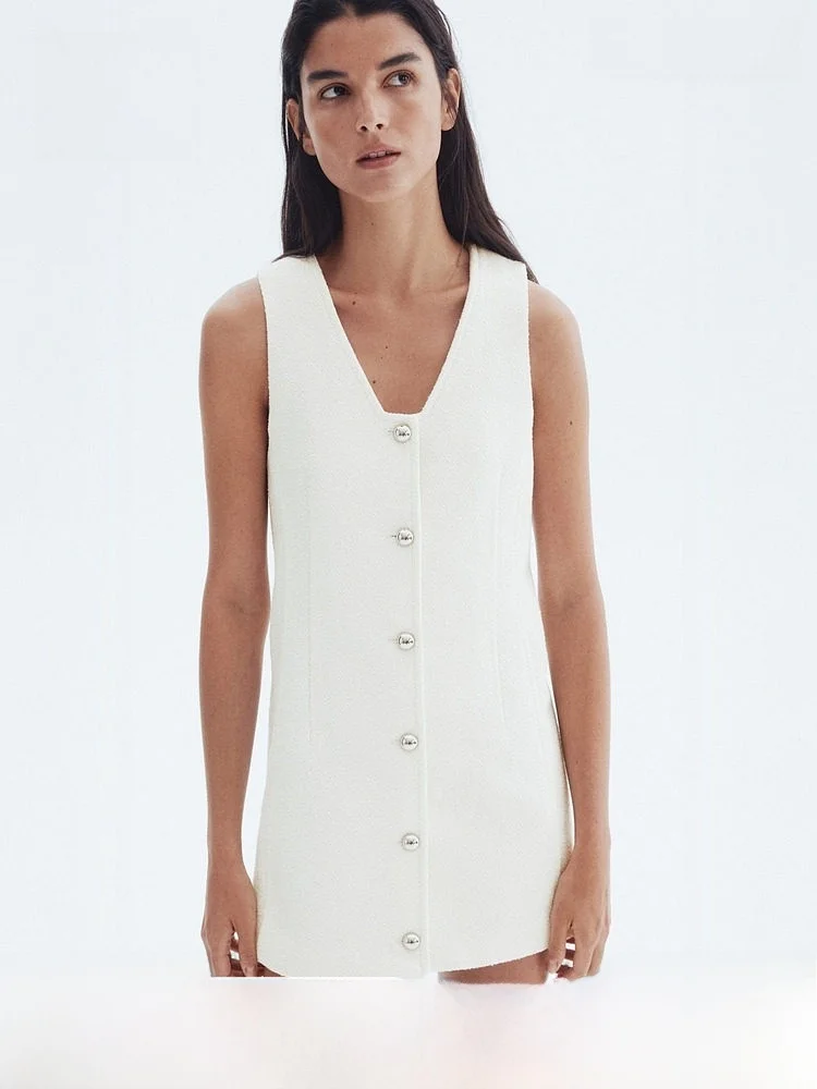 

Женский бархатный жилет H&M Dr Spring Svel с V-образным вырезом и пуговицами спереди, повседневная одежда в стиле Dr Fairy T Sle