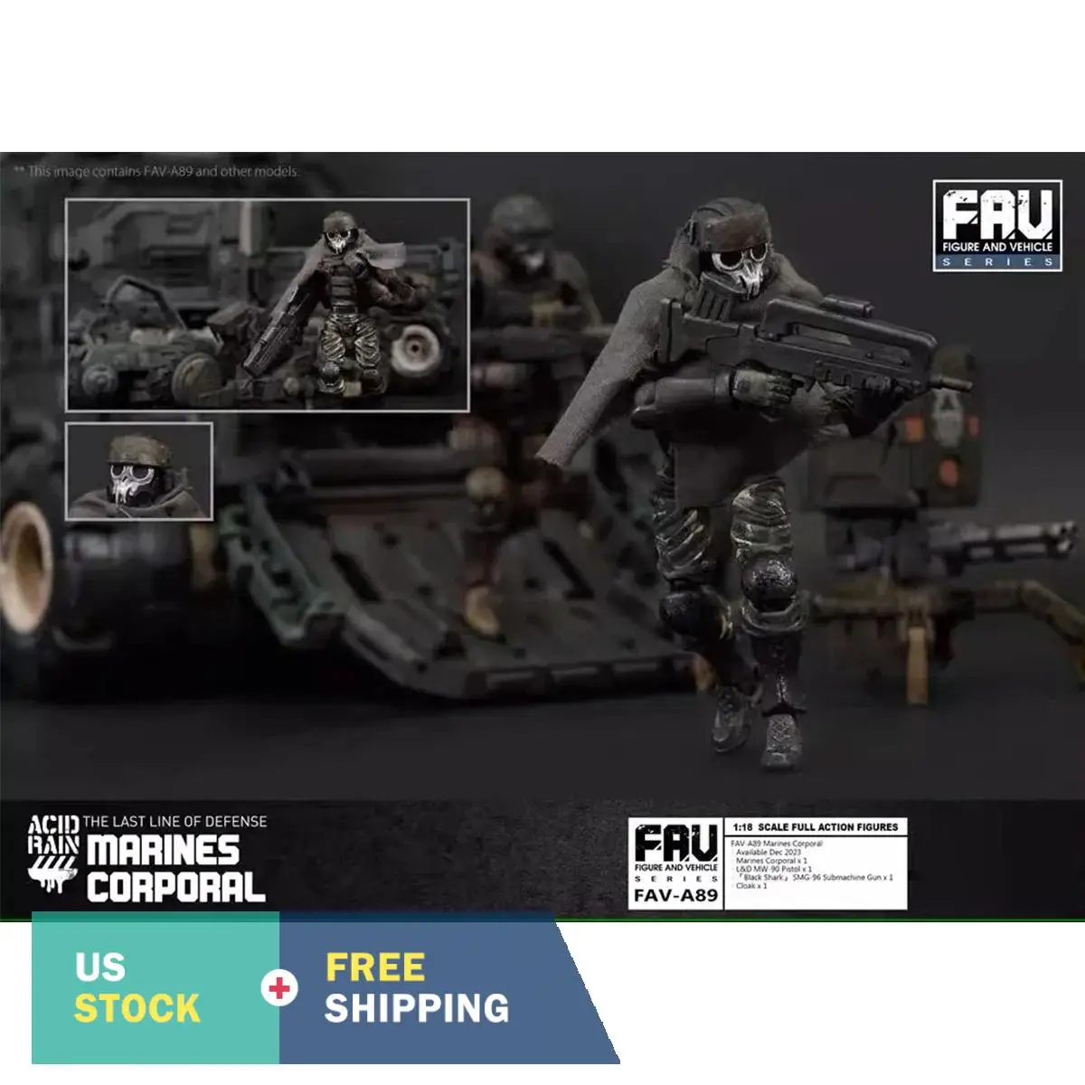 

HiPlay TOY ALLIANCE 1/18 Acid Rain World FAV-A89 Marines Corporal Action Figure