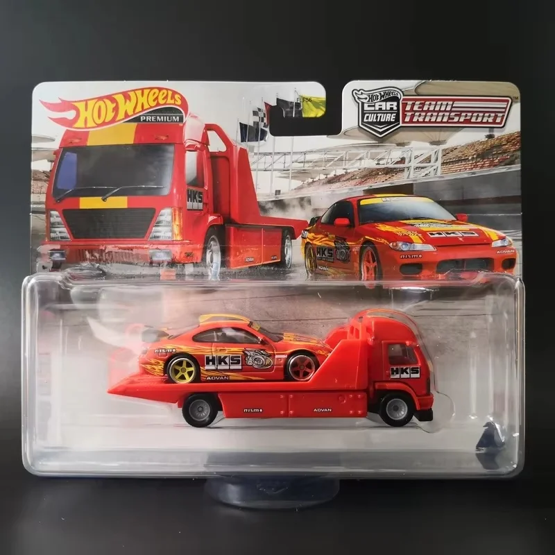 

New Genuine Hotwheels Nissan Flying Chicken S15 Transport Fleet Alloy Small Car Set With Iron Bottom Rubber Tire Cool Boy'S Gift