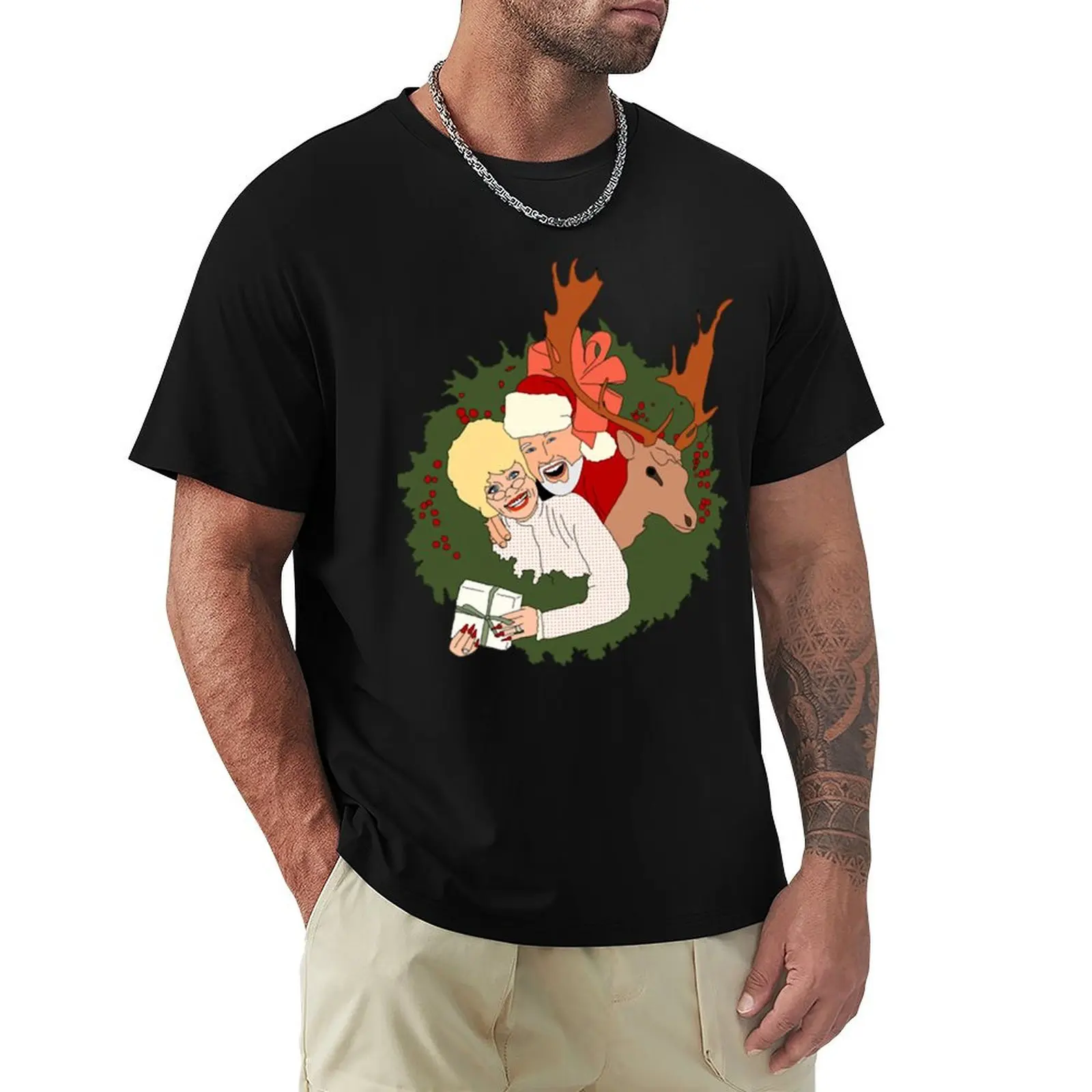 Once Upon A Dolly And Kenny Christmas Best Fans T-Shirt Comfortable Basic Crew Neck Tee