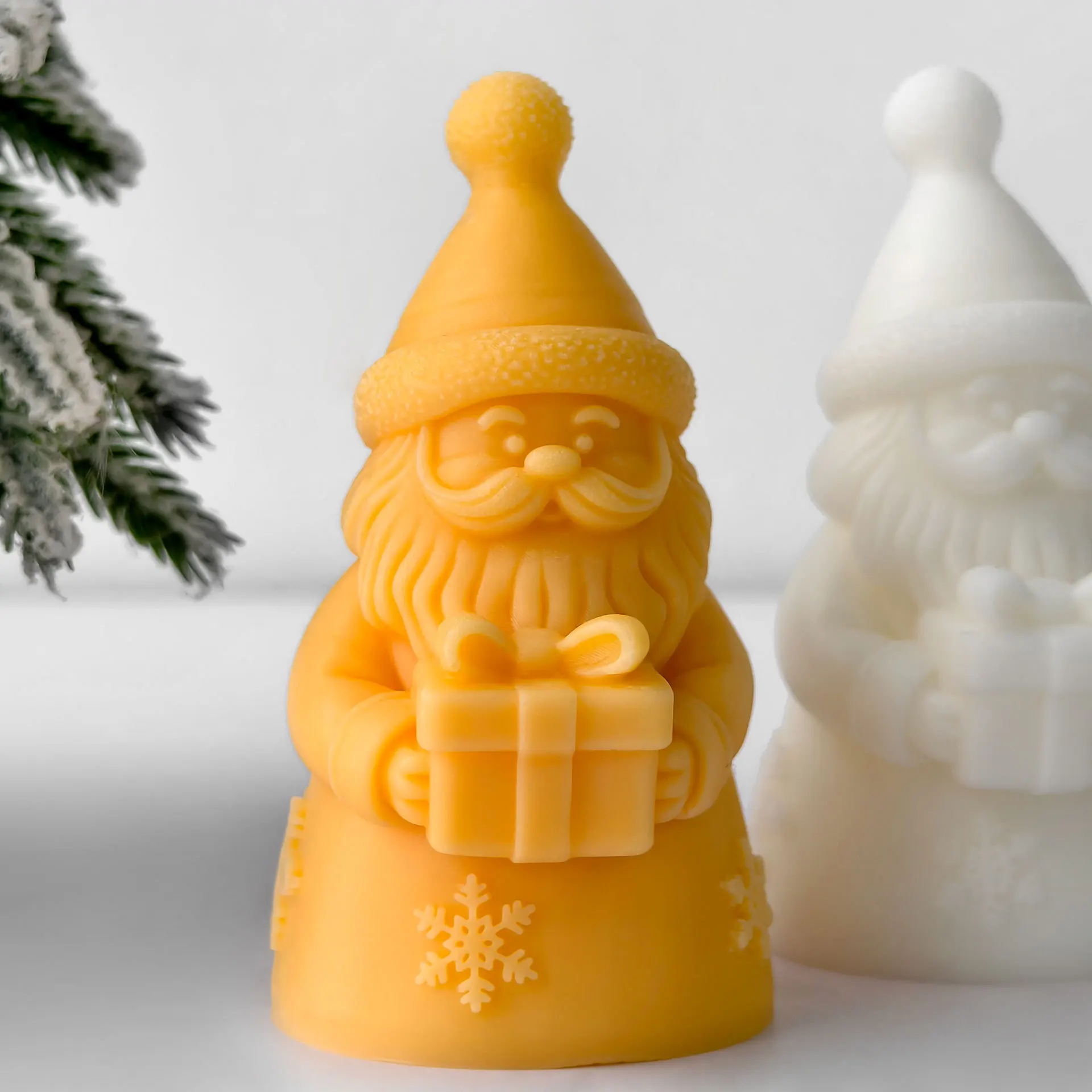 Santa Claus Gift Box Silicone Mold Handmade Aroma Candle Gypsum Resin Mould Christmas Soy Wax Candle Making Supplies view 6