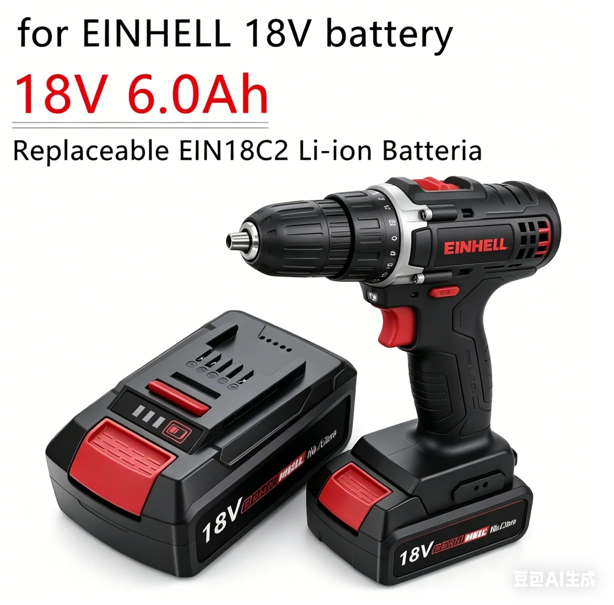 Batterie de remplacement Li-ion 18V de haute qualité pour Einhell EIN18C2 5Ah 6Ah Power X-change PX-BAT4, batterie rechargeable pour Ein