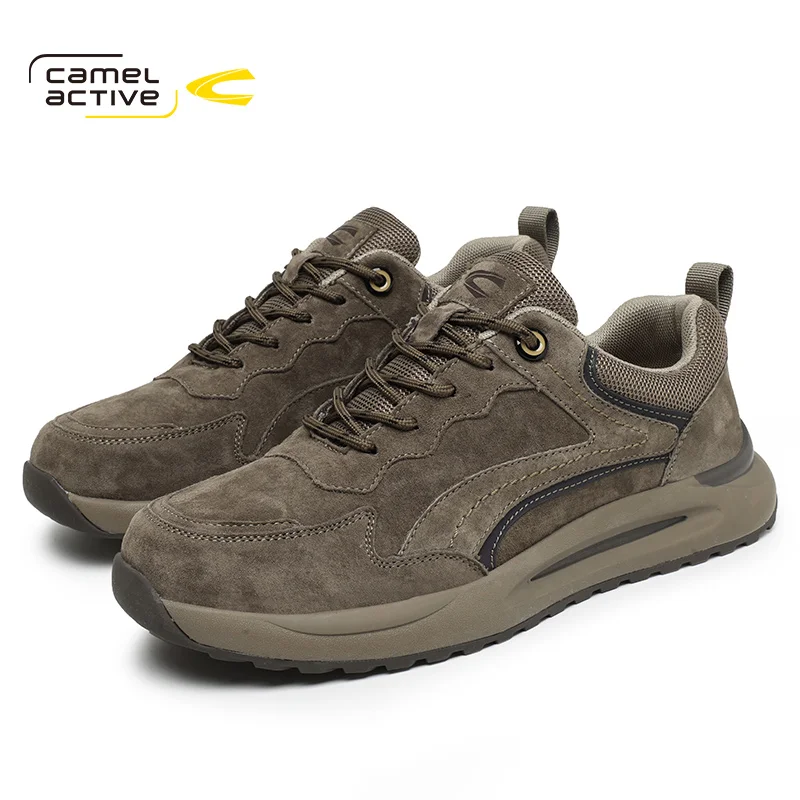 Camel Active Men Outdoor Sneakers Lace-up Autumn New Breathable Man Genuine Leather Men\'s Trend Casual Shoes DQ120197