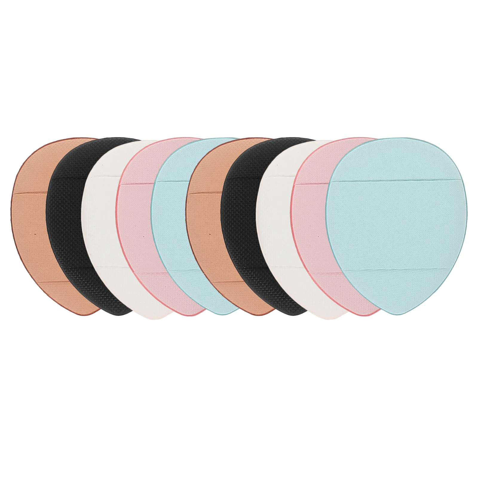 Zestaw 10 gąbeczek do pudru, delikatne i gęste, idealne do perfekcyjnego blendowania, do nakładania pudru, podkładu i korektora, łatwe w użyciu.