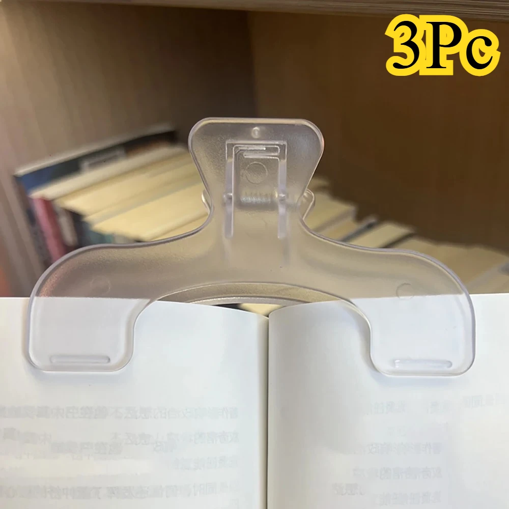 

1-3Pc Book Clip Reading Clip Kawaii Desk Accessories Fixed To Prevent Page Turning Transparent Frosted Folder Clips Home Office