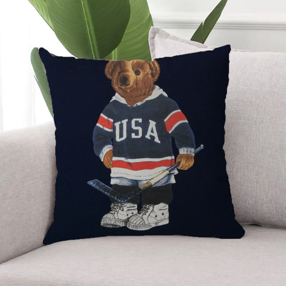 Fashion Bear Home Decor Cushion Cover 50x50 Decorative Pillowcases Pillow Cases 45x45 Cushions Covers Covers for Bed Pillows