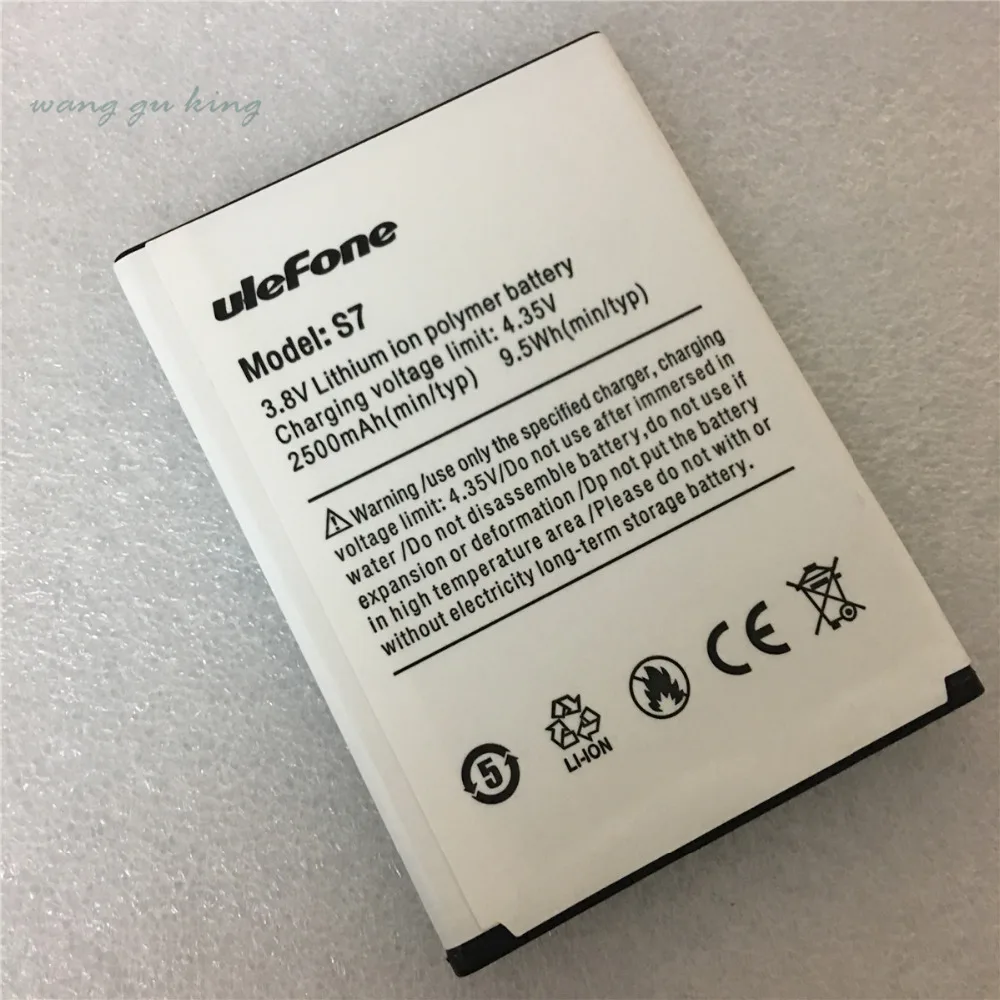 Mobile phone battery Ulefone S7 battery 2500mAh Original battery 5.0inch Long standby time ulefone