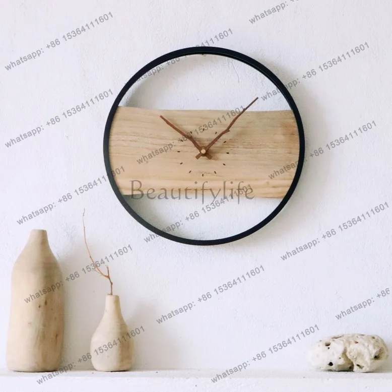 Vintage Nordic Wall Clock Minimalist Living Room Silent Hands Round Wall Clock Creative Fashion Unusual Metal Horloge Decor