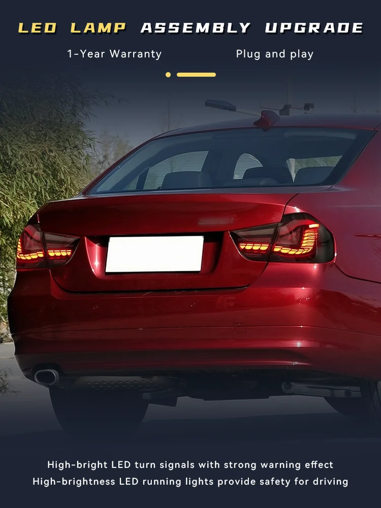 Car Styling For BMW 3 Series E90 316i 318i 320 328 330i 2009-2012 Rear DRL LED Taillight Auto Daytime running lights Accessories