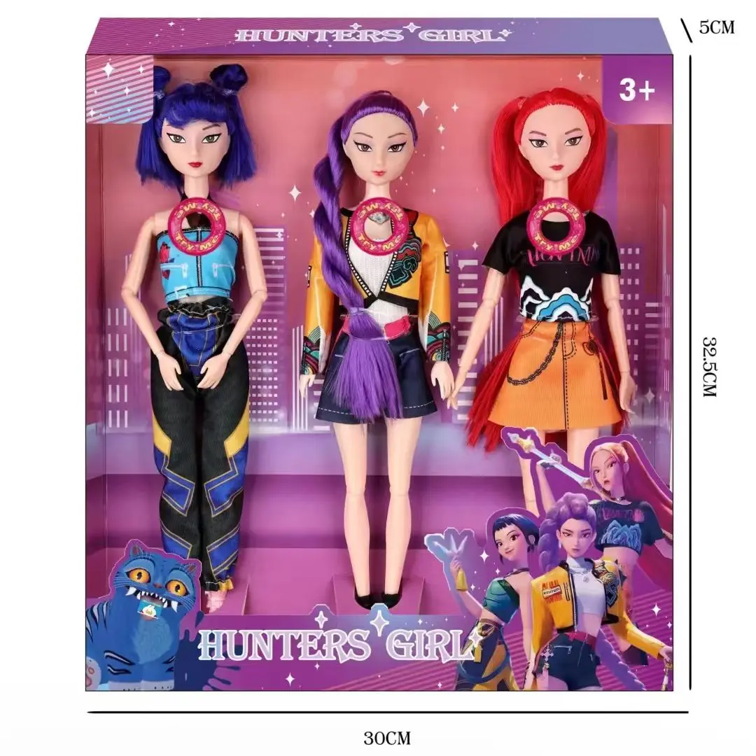 2026 New Music Style Demonic Group Anime Figure Rumi Mira Zoey Action Figure Cosplay Doll Cute Gift for Kids Birthday Gifts view 4