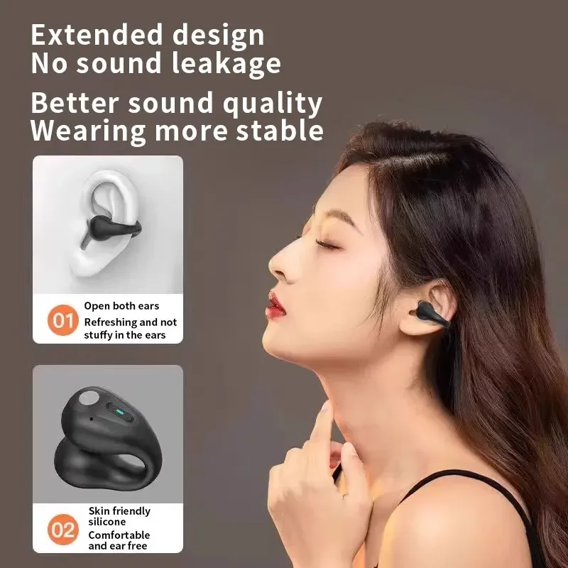 2024 New Original Bone Conduction Wireless Bluetooth 5.3 Headphones Sports Earphones HiFi Sound Quality Waterproof TWS Headset