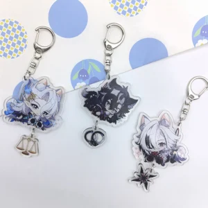 1 قطعة لعبة أنيمي Genshin Impact Arlecchino Navia قلادة سلسلة المفاتيح الرجال النساء حقائب الظهر اكسسوارات سلسلة مفاتيح السيارة الذكور سلسلة مفاتيح الاكريليك أعلى 8 مبيعات سلسلة مفاتيح Genshin Impact - رقم 6