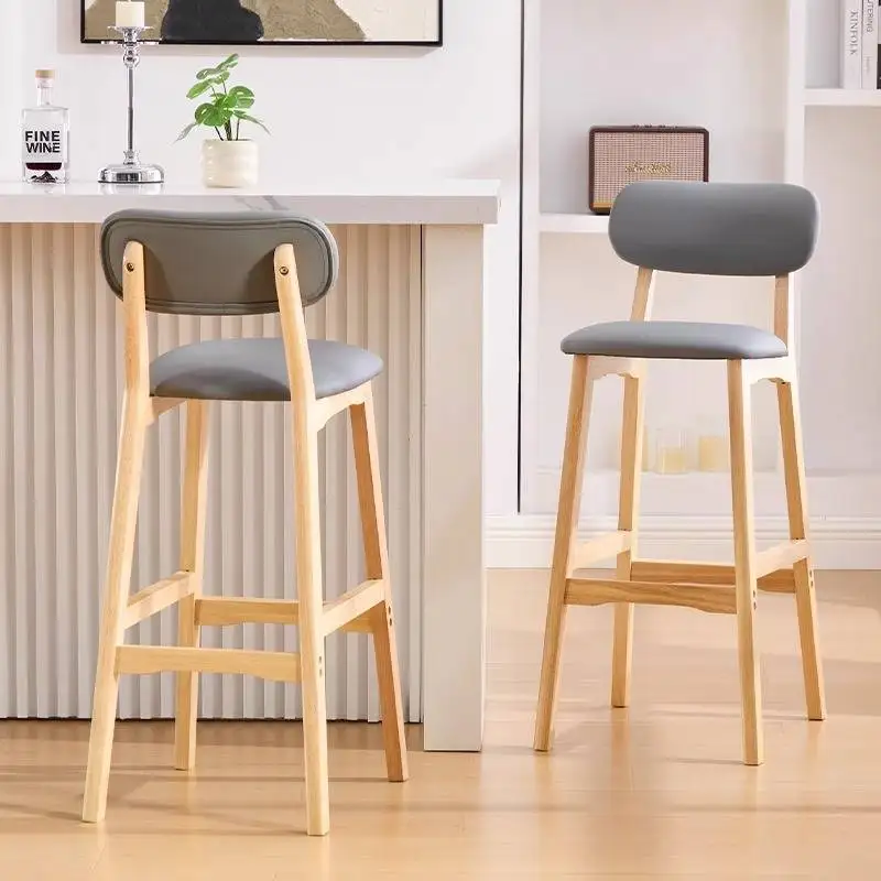 Decorative Piece Bar Chair Back Support Restaurant Backrest Counter High Bar Chair Office Ergonomic Taburete Cocina Furniture