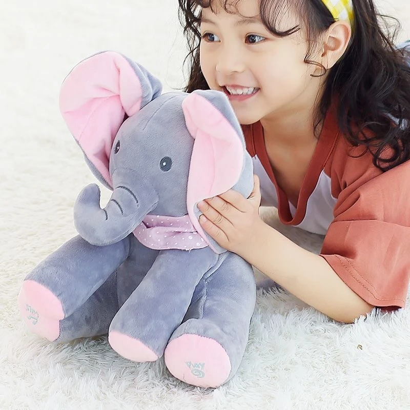 움직이는 귀와 노래하는 코끼리 인형, 귀여운 코끼리 봉제인형, 아기 선물용