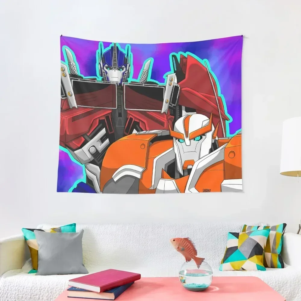 TFP Optimus and Ratchet - Independent Artist Work Tapestry Aesthetic Home Decor Luxury Living Room Decoration Tapestry