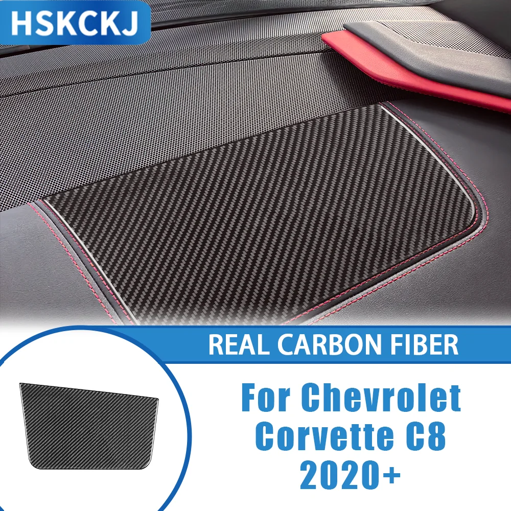 

For Chevrolet Corvette C8 2020+ Carbon Fiber Car Accessories Copilot Dashboard Panel Decals Interior Cover Tirm Modified Sticker