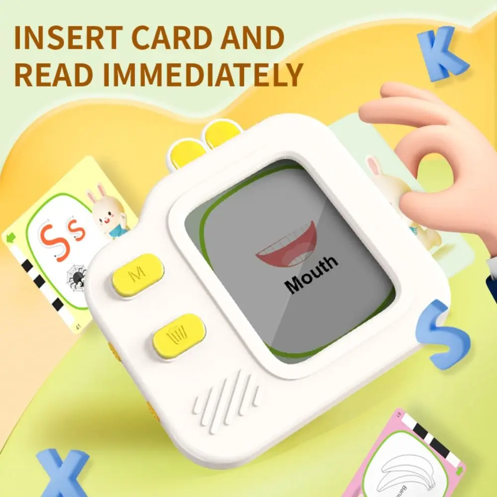 Máquina de educação infantil de plástico, pintura com som, máquina de aprendizagem para crianças, interação por voz, cognição em inglês