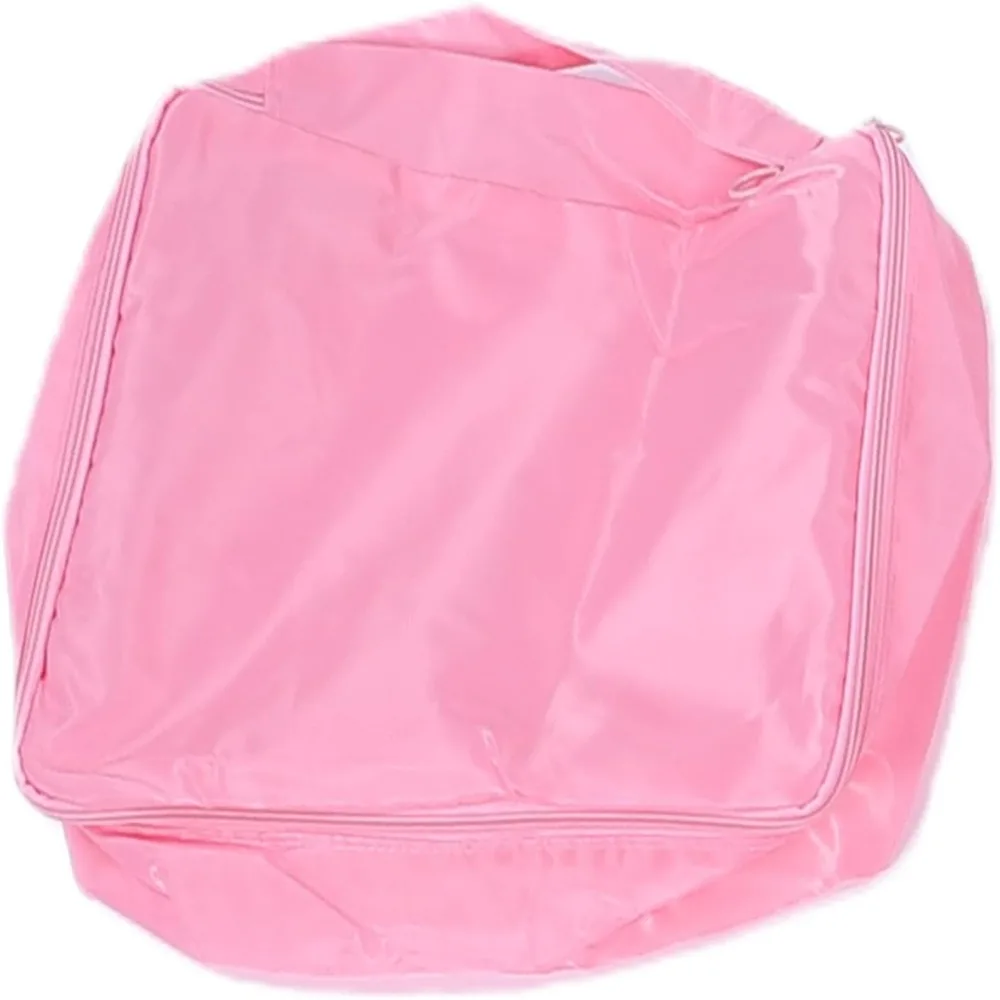 7 Pcs Durable Mesh Breathable Travel Packing Cubes Pink Practical Cloth Organizers Set Polyester Packing Bags Travel