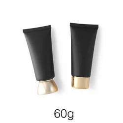 60ml Matte Black Plastic Cream Squeeze Bottle 60g Cosmetics Facial Cleanser Soft Tube Shampoo Lotion pack Bottles