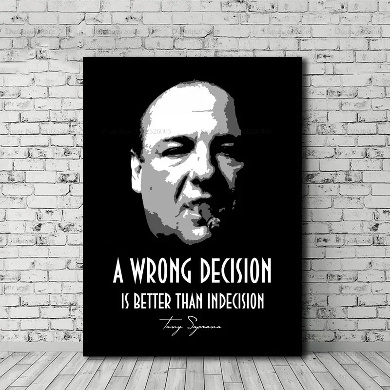 TV Movie Tony Soprano Gangster Classic Godfather Vintage Poster Prints Canvas Painting Wall Art Picture Living Room Home Decor