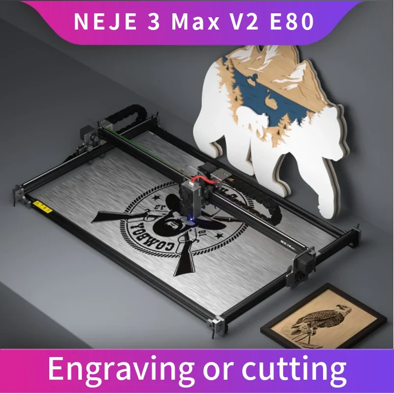 

NEJE 3 MAX V2 E40 E80 Laser Cutter Engraver 79X47CM 80W/120W Laser Engraver With Air Pump Wifi Offline Control CNC Laser Cutter