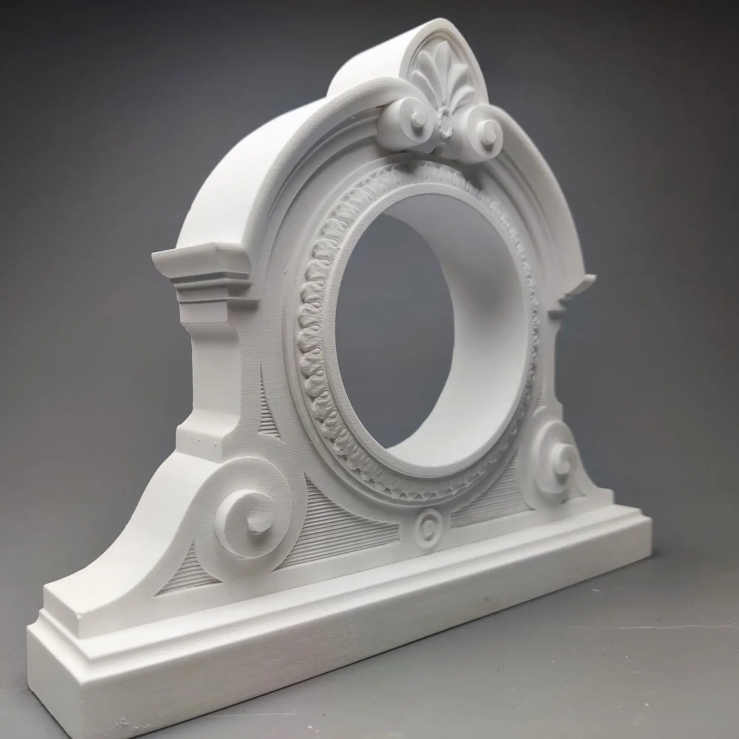 Rococo Style Round Window Scenery Structure Architectural Ornaments Plaster Statue Art Sketch Sculpture Decorative Art Model