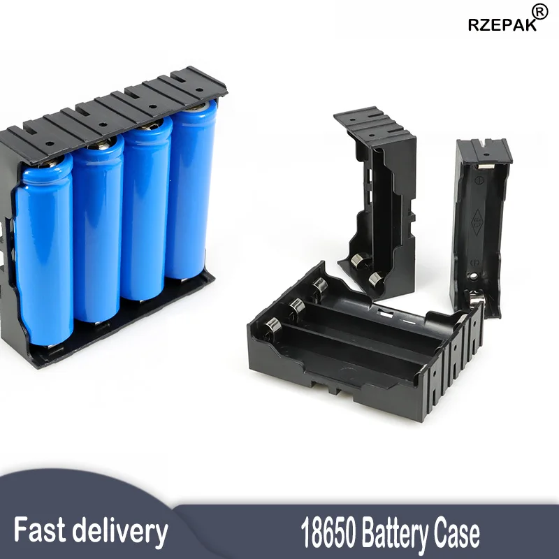 New DIY ABS 18650 Power Bank Storage Case, 1X 2X 3X 4X 18650 Battery Holder Box Hard Pin Battery Container