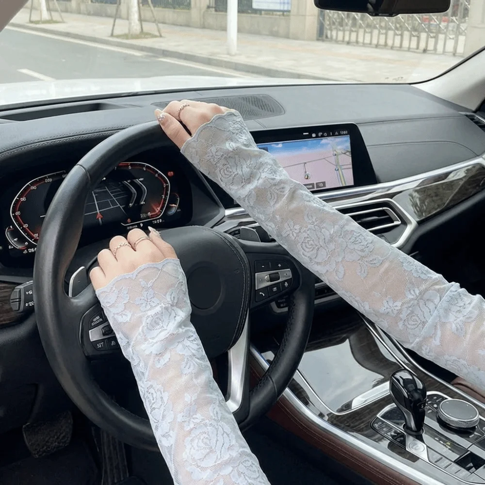 

1 Pair Fashion UV Protection Arm Sleeves Long Breathable Fingerless Long Gloves Sun Protection Arm Cover Sports