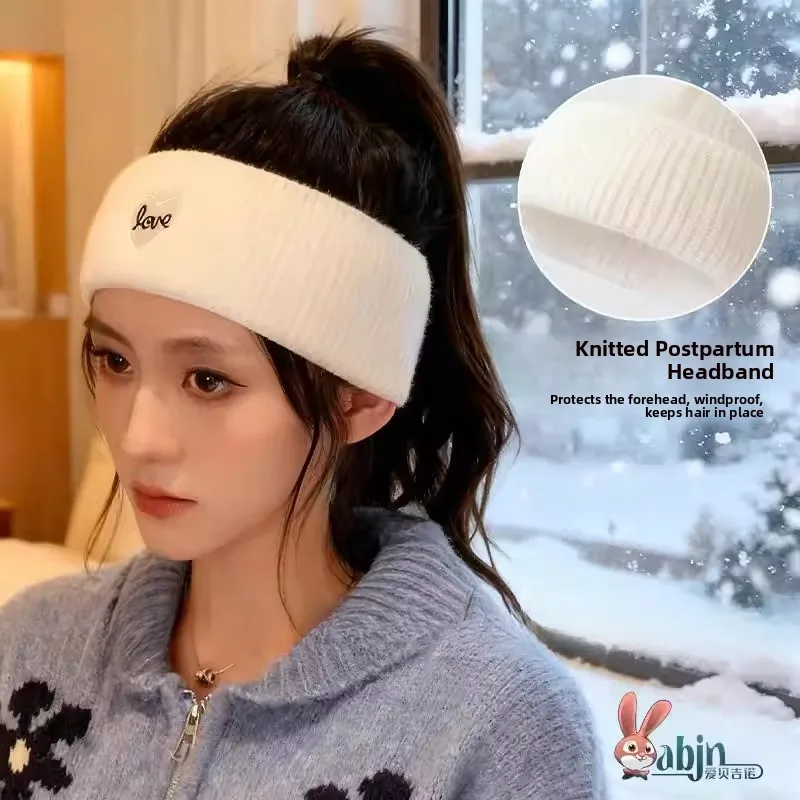 

Women's Wide Hairband Postpartum Winter Warmth Protection Forehead Cover Outdoor Wear Daily Fitn Exercise Cap