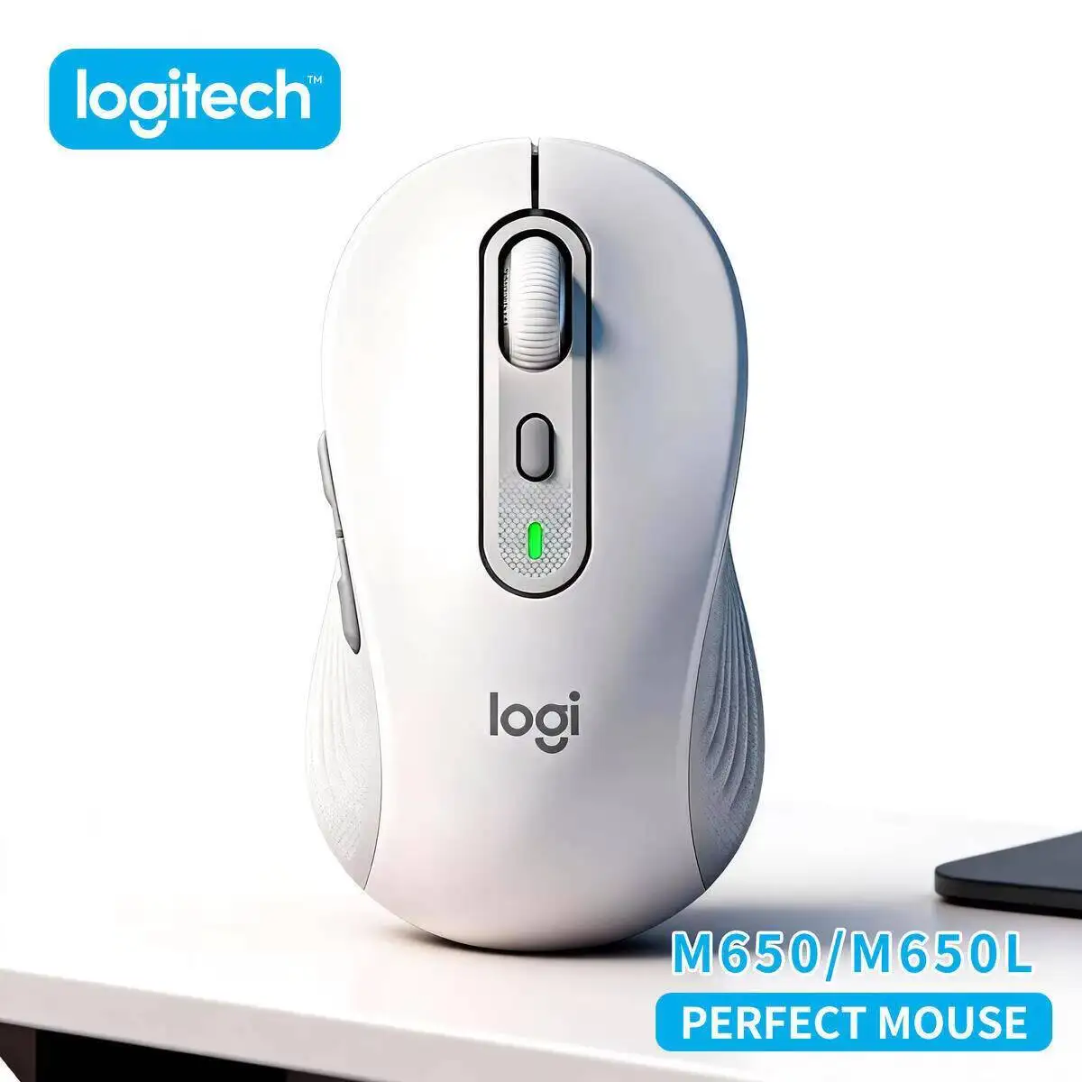 

Беспроводная мышь Logitech M650, бесшумный щелчок, эргономичный дизайн, 2,4 ГГц, Bluetooth, мультиустройство для офиса, дома, ПК, ноутбука