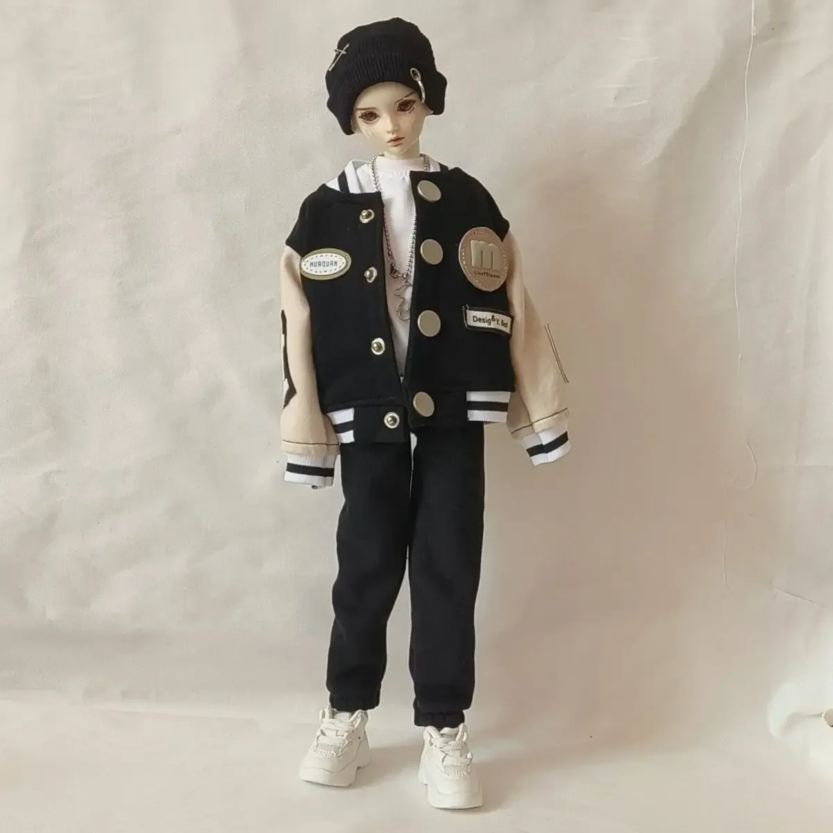 1/4 poppenkleding voor 45 cm Bjd pop honkbaljas Veelzijdige jas Speelgoed Aankleden Speelhuis Modepopaccessoires, geen pop