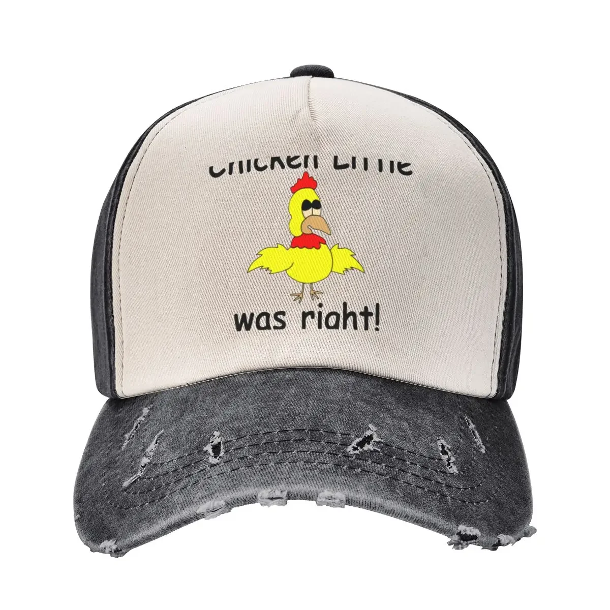 Chicken Little Was Right Sky is Falling Funny Cartoon Baseball Cap Custom Cap Horse Hat custom Hat Cosplay Man Women's