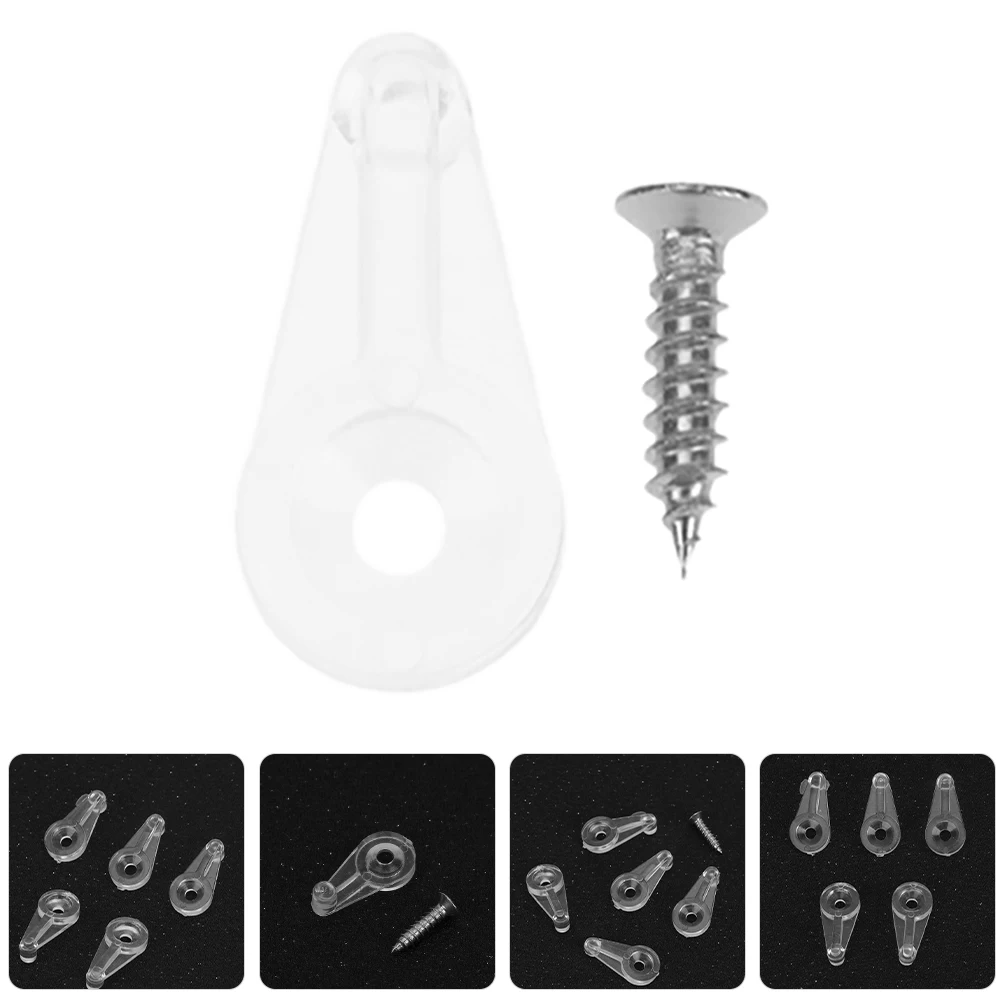 

50 pcs Glass Mirror Retainer Clips Cabinet Door Frame Plastic Fixing Clamps for Wardrobe Bookcase Easy