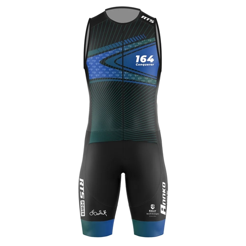 RT Summer Triathlon Race Suit Men\'s Sleeveless Skinsuit Swimming/Running/Cycling One-Piece Sets Road Bike Speedsuit Hot Sale