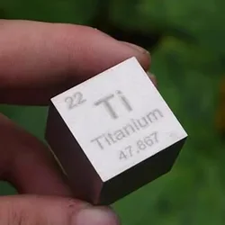 Pure 25.4mm 10mm Titanium Ti Metal Cube Density 1 Inch Ti Element