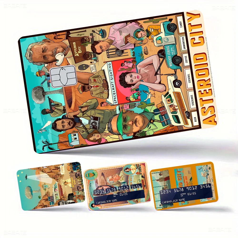 

Movie A-Asteroid C-City Credit Card Skin Stickers For VISA Bank Card Transportation Card Waterproof Sticker Anti-scratch Women