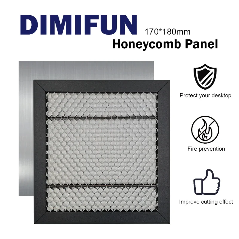 CO2 레이저 조각 및 절단기에 적합한 레이저 벌집 작업대, CNC 벌집 플레이트 베드, DIMIFUN D9 170x180mm, 신제품