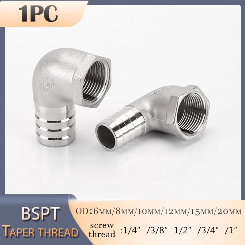 304 stainless steel inner wire elbow, inner thread, 90 degree right angle leather tube, trachea and water pipe fittings joint