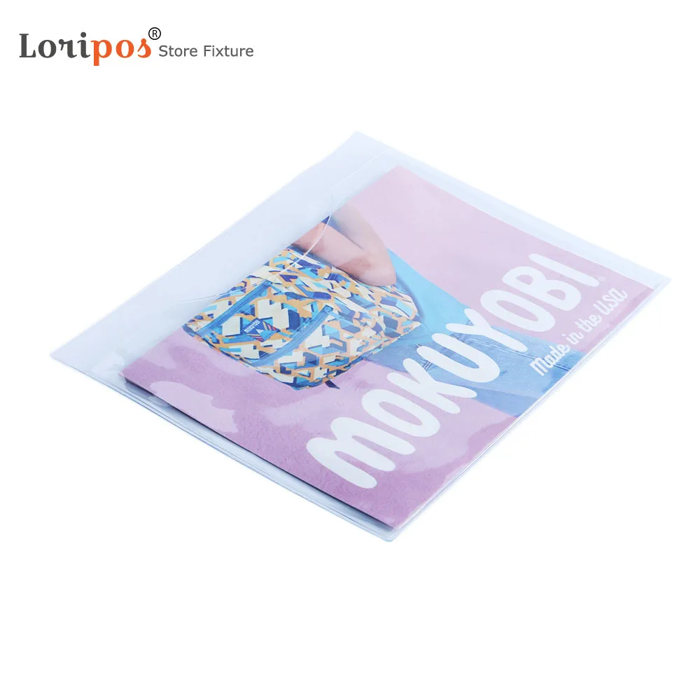 Horizontal Large Vinyl Pouch Sign Holder PVC Envelope Poster Sleeve POP Carton Label Pouch Price Card Pocket Menu Cover-Loripos