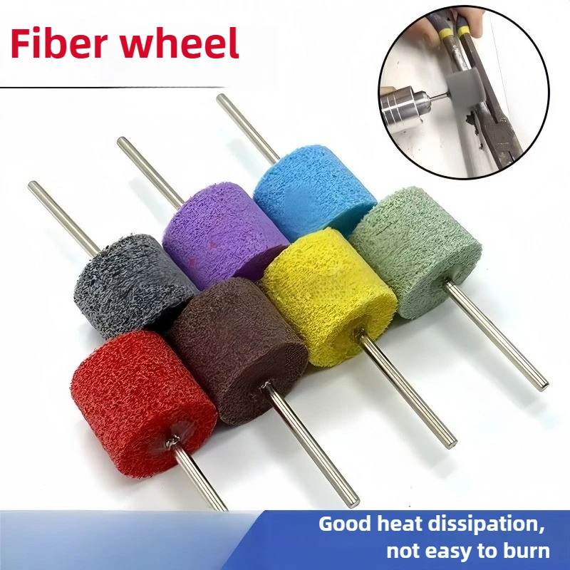 2pcs 3mm Shank Polishing Wheels - Fine Fiber Nylon Brushes for Jewelry Polishing, Fits Electric Rotary Tools