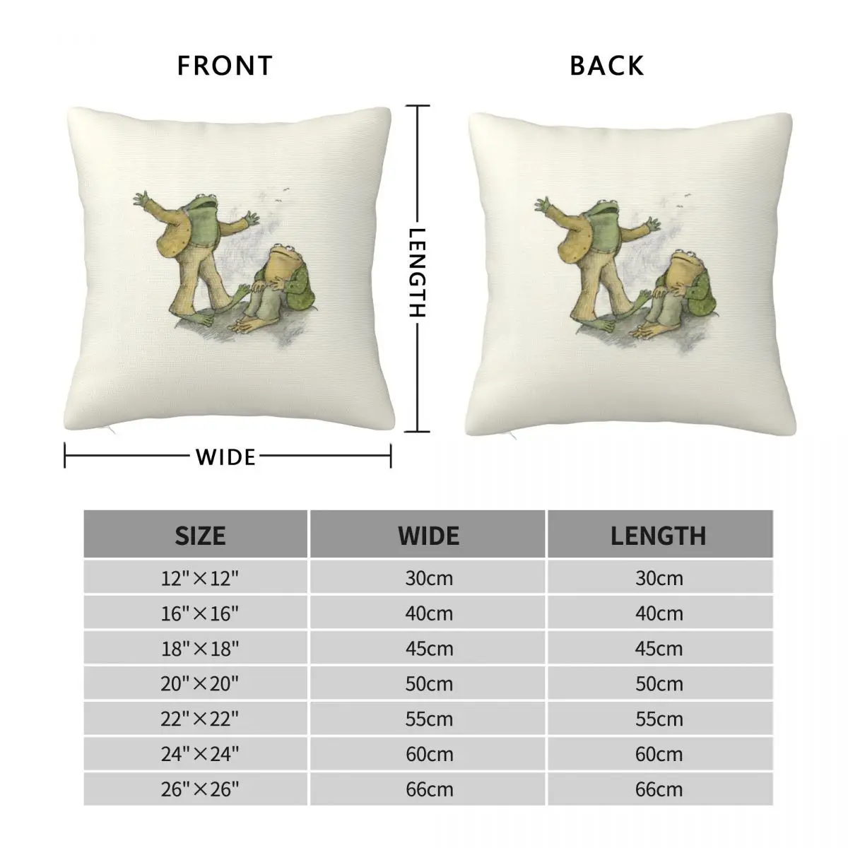 Frog And Toad Pillowcase Polyester Linen Velvet Creative Zip Decorative Throw Pillow Case Home Cushion Case Wholesale